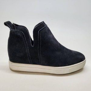 Steven By Steve‎ Madden Womens Barker Fashion Sneakers Shoes Black Suede 6.5M